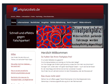 Tablet Screenshot of parkplatzdieb.de